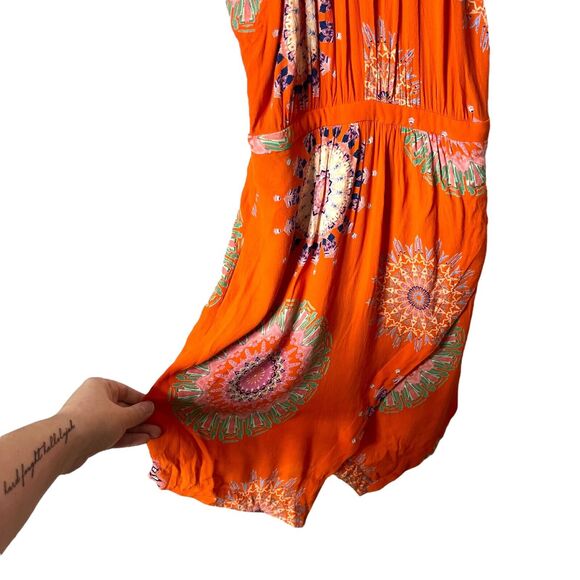 Anthropologie Floreat Livia Halter Dress Keyhole Tie Back Medium Orange US 4 - Picture 8 of 12